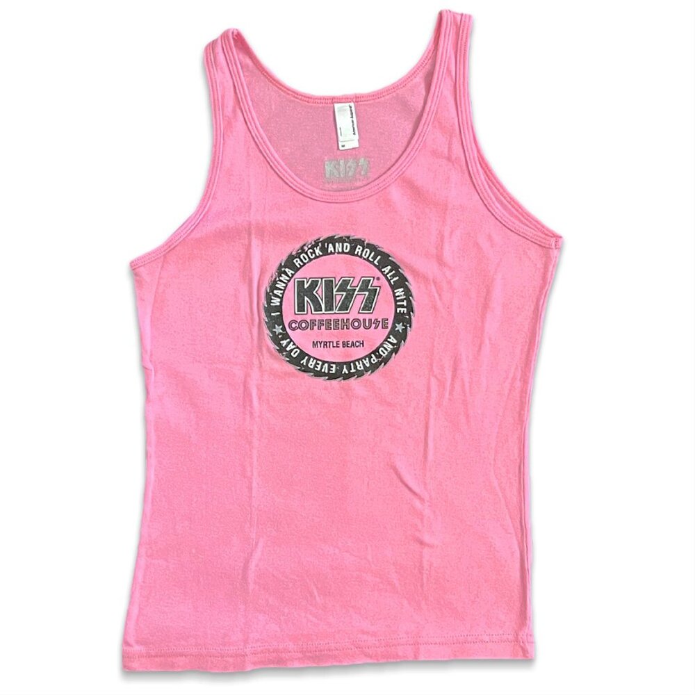 Vintage KISS Coffehouse / Myrtle Beach, SC / Junior’s Pink Logo Tank